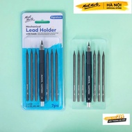 Mont Marte Pressed Pencil with Nib HB 2B 6B 8B – Mechanical Lead Holder Removable Nib Pencil for Tec