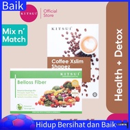 Probiotics ♒Mix n' Match KITSUI Coffee Xslim Shapez + Belloss Fibre (Detox + Slimming)✧