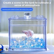 Fish Tank Landscaping Ornaments Simulation Ice Cube Creative Decoration Set