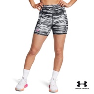 Under Armour กางเกงขาสั้นปานกลาง Project Rock Lets Go Bench To Beach สำหรับผู้หญิง
