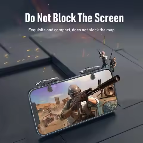 1 Pair X8 Game Triggers for PUBG Mobile Game Controller Joystick Aim and Shoot for 4-13mm/0.16-0.51"