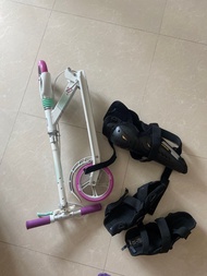 滑板車 (送護踭護膝)(迪卡儂) scooter with protective equipment from Decathlon 