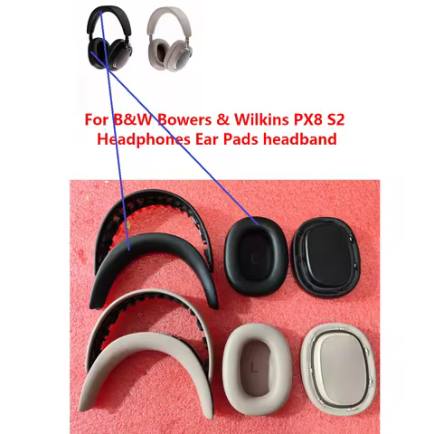 100% original sheepskin Ear Pads headband For B&W Bowers & Wilkins PX8 S2 Headphones Replacement Ear