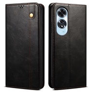 Oppo A60 Leather Case Flip Wallet Card Slots Magnetic Closure Stand Cover for Oppo A60