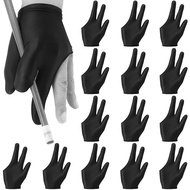 Breathable Pool Gloves Nylon Billiards Gloves Pool Left Right Hand Gloves Universal 3 Fingers Cue Gl