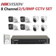 ( Hot-Deal ) 2MP / 5MP / 8MP 4K Hikvision 8 Channel CCTV System - Hikvision CCTV