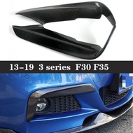 For BMW 3 Series F30 F35 Carbon Fiber Car Front Bumper Wind knife Fog lamps Splitter Spoiler Canard 
