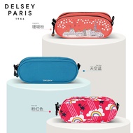 Delsey DELSEY Children's Pencil Case Ambassador Double-Layer Fabric Stationery Box Student Large-Capacity Men Women