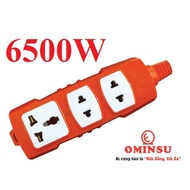 Ổ Cắm Điện OMINSU siêu chịu tải lên đến 6500W màu cam không kèm dây