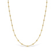 Mizuchol สร้อยเงินแท้ ชุบทองคำแท้ Stackable Layer Necklace (เฉพาะโซ่)