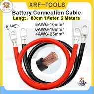 QC Battery Connection Cable 8/6/4 AWG Length 80cm 1Meter 2Meters Copper Wire Terminal Motor Wire Gro