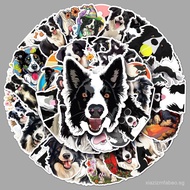 50Border Collie Stickers Border Collie Cartoon Dog Animal Waterproof Decoration Journal Laptop Stati