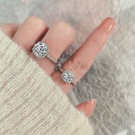 Princess Square Diamond Ring Simulation Moissanite One 2 Carat Proposal Hearts Eight Arrows Ring 2.4