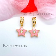 Fancy Jewellery Emas 916 Charms Star Pink Colourful Emas 916 Tulen