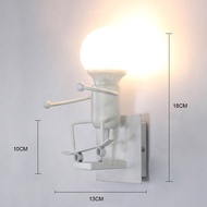 โคมไฟเหล็กรูปโคมไฟติดผนัง LED สำหรับเด็ก E27แบบนอร์ดิกไฟส่องสว่างตกแต่งบ้านในร่มห้องนอนห้องนั่งเล่นห้องครัวการตกแต่ง
