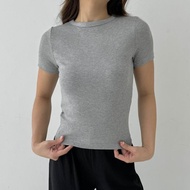Top LEO | Women's Knit Top Korean Top Women's Knit Shirt Short Sleeve HV85S