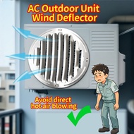 SUS304 AC Condenser Wind Shield No Drill Outdoor AC Unit Wind Direction Adjuster