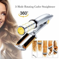 2 In 1 Professional Hair Straightening Iron Curling Iron Straightener&amp;Curler Styler Multi Hair Styling Tool Flat Iron With Brush