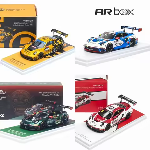 AR Box 1:64 992 GT3 R Asia Mandalika #911 Green B-Quik #26 Sepang #911 World Challenge Asia Okayama 