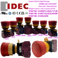 Hequan IDEC Emergency Stop Switch YW1B-V Button YW1B-V4E01R V4E02R 4E11R 03 04 22R