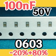 10pcs Ceramic Capacitors SMD 0603 1608 50V 100 nF 100nF 50v 0.1uF .1uF 50v -20%+80% Y5V