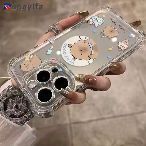 Cute Capybara Four-corners Phone Case For LG K71 K62 K61 K52 K51 K50 K42 K41S K40S K31 K22 Plus K11 