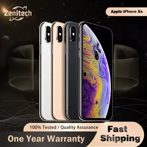Original Apple iPhone XS 4G LTE Mobile Phone Face ID NFC 4GB RAM 64GB/256/512GB ROM 5.8" 12MP+7MP A1