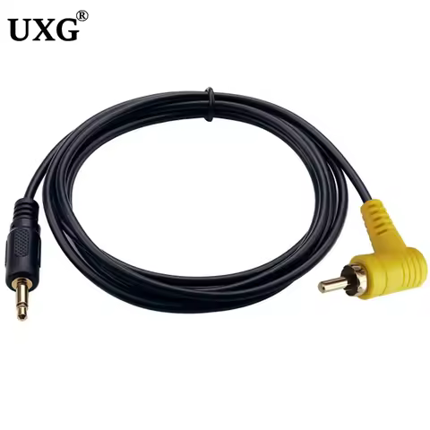 1.8 Meter 90 Degree 3.5 mm 1/8" Mono Plug To Single RCA Male Jack Cable extension cord AV Audio Vide