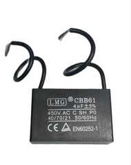 EVG 1pc. LMG Motor Running Capacitor Parts for Aircon Fan 4uF / 6uF 60Hz 450V AC Motors CBB61 SH
