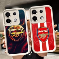 Soft Casing for Xiaomi Redmi 15C 13T poco M7 M6 X6 Neo Note 13 13C Pro Plus 5G White Q125 Arsenal-FC