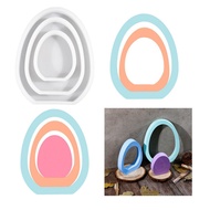 Silicone DIY City Mold Easter Egg Frame Mold Ornaments Epoxy Easter Three-Dimensional Three-Continuo