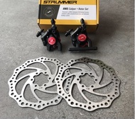 CALIPER SEPEDA STRUMMER DISCBRAKE SEMI HIDROLIK HYDRAULIC FLAT MOUNT