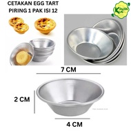 Egg Tart Plate Mold 1 pack of 12 - Egg Tart Pie Mold