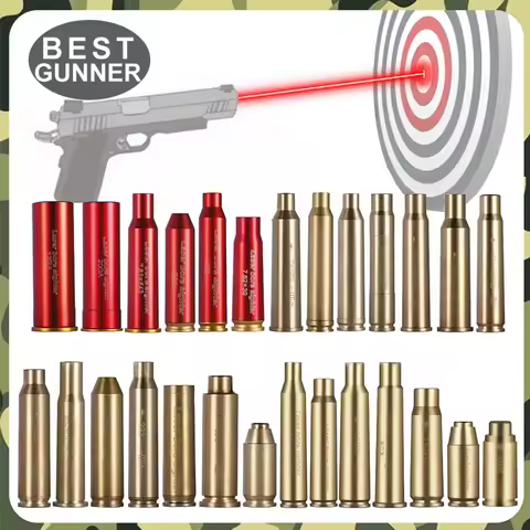 Brass Tactical Red Laser Bore Sighter Hunting Shooting Training Lasers Calibrator for 9MM/.223/.308/
