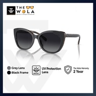 (2 Years Warranty) Women's Cat Eye Frame Black Acetate Sunglasses - HC8365U