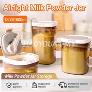 🔥HYA⁴🔥24H Shiping Airtight Container Milk Powder Jar Storage Free Scraper Spoon Reusable Food Sealed