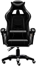 Swivel chair Gaming Chair, Reclining E-sports Chair Racing Style Computer Chair Ergonomics Armchair with Headrest and Lumbar Support Rated Load Capacity: 300lbs (Color : Black gold) Anniversary
