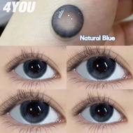 4YOU 1 Pair Natural Eyes Contact Lens Blue Colored Lens Natural Soft Graded Lenses Yearly Use 14.2mm