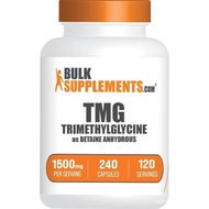 BulkSupplements.com TMG Capsules - Trimethylglycine as Betaine Anhydrous, TMG Supplement - Gluten Fr