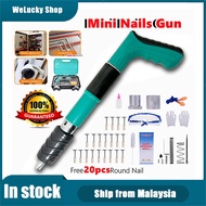 Manual Steel Nail Gun Cordless（20 Free Nails)Tufting Gun Rivet Gun Tool Ceiling Artifact Concrete Wall Fastening tool Pipe Clamp Round Cap Nail