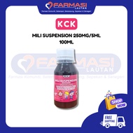 KCK Mili Paracetamol 250mg/5mL Suspension (100mL) [Raspberry Flavour] (Fever/Headache/Pain]