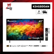ใหม่ Aconatic ทีวี 43 นิ้ว FHD Google TV รุ่น 43HS800AN ระบบปฏิบัติการ Google/Netflix & Youtube Wifi