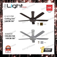 KDK 5 BLADE Remote Control Ceiling Fan 56" inch 140cm | K14YZ-GY / K14YZ-PBR (Grey / Brown)