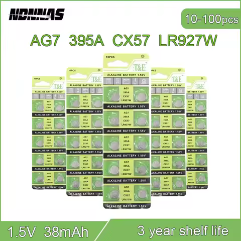 10-100pcs 395 399 AG7 SR927SW 1.5V 38mAh Lithium Button Battery SR927W SR927 LR927 395 399 195 L926F