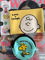 全新 Japan Peanuts Snoopy  小物袋 拉鍊包