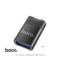 [Top Value] USB-A 2.0 to LaiNing Hoco UA17 Adapter (Black - White Box)