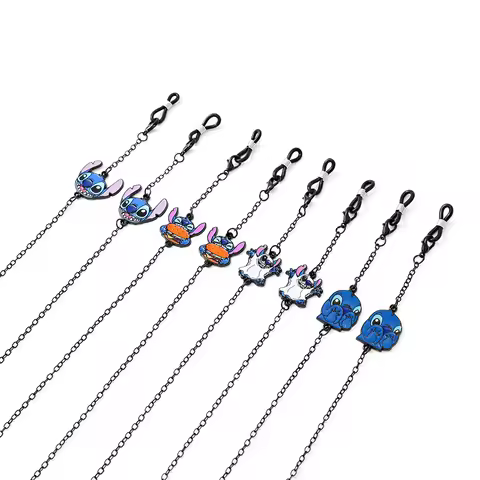Stitch Eyeglass Chain - Blue Alien Beaded Lanyard, Lilo & Stitch Ohana for Women & Fans