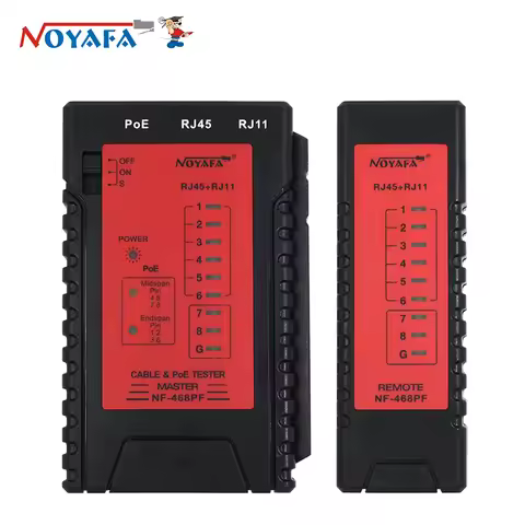 NOYAFA NF-468PF Network Cable Tester Poe Tester RJ11 RJ45 Cable Continuity Test Professional Wire Fi