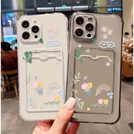 SoftCase ATM ID Card Pink Flower Pattern For Xiaomi Redmi 14R 14C 13 12 13C 10X 4G 12 5G 10 9 Prime 