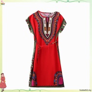 baju raya 2023 muslimah Ready Stock Plus Size【45-90kg】 kani batik Women Bohemian Beach Dress Short S